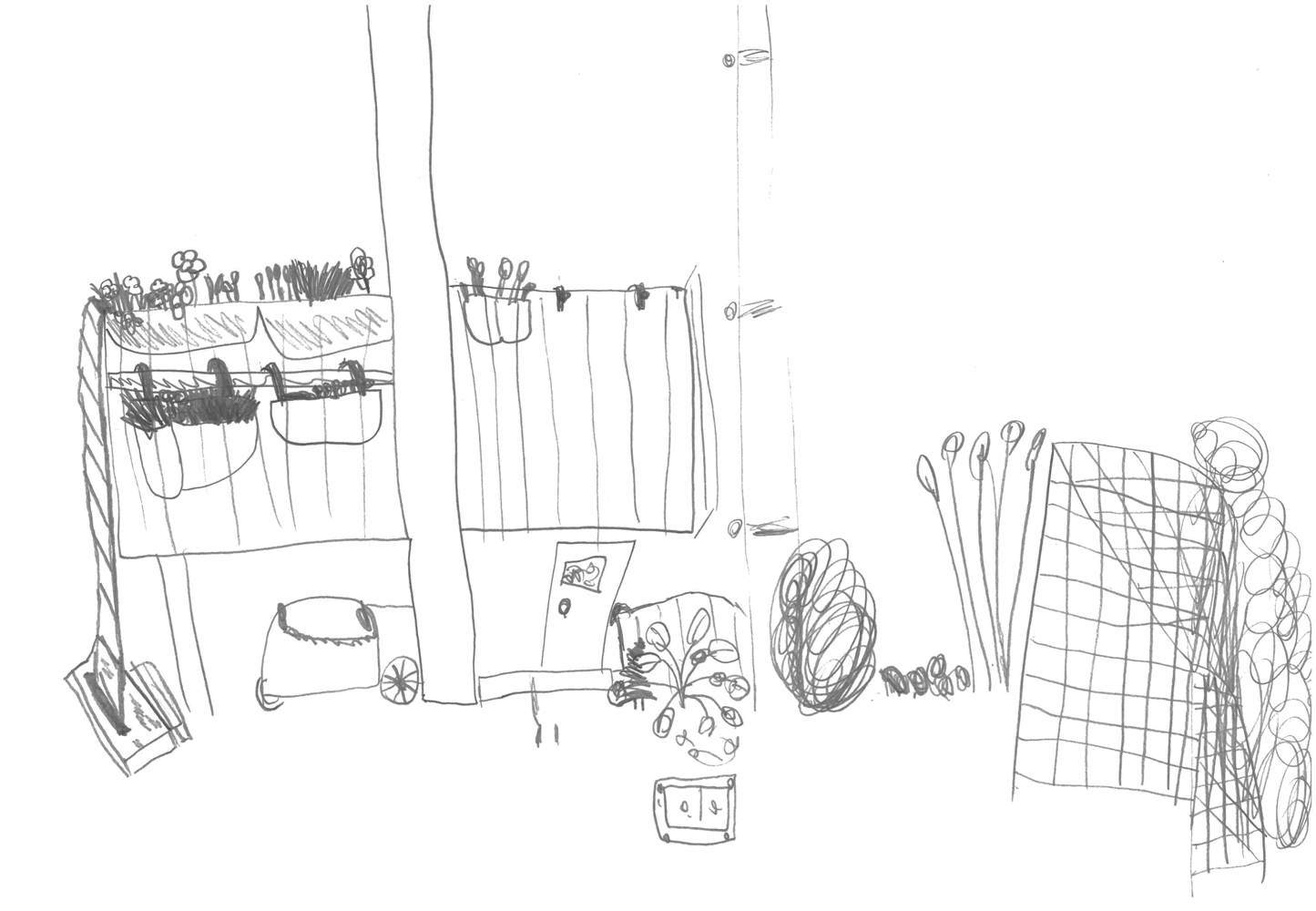 Abb. 5 Karte K2 – Strickleiter vom Balkon in den Garten (Quelle: Darstellung Interviewmaterial)