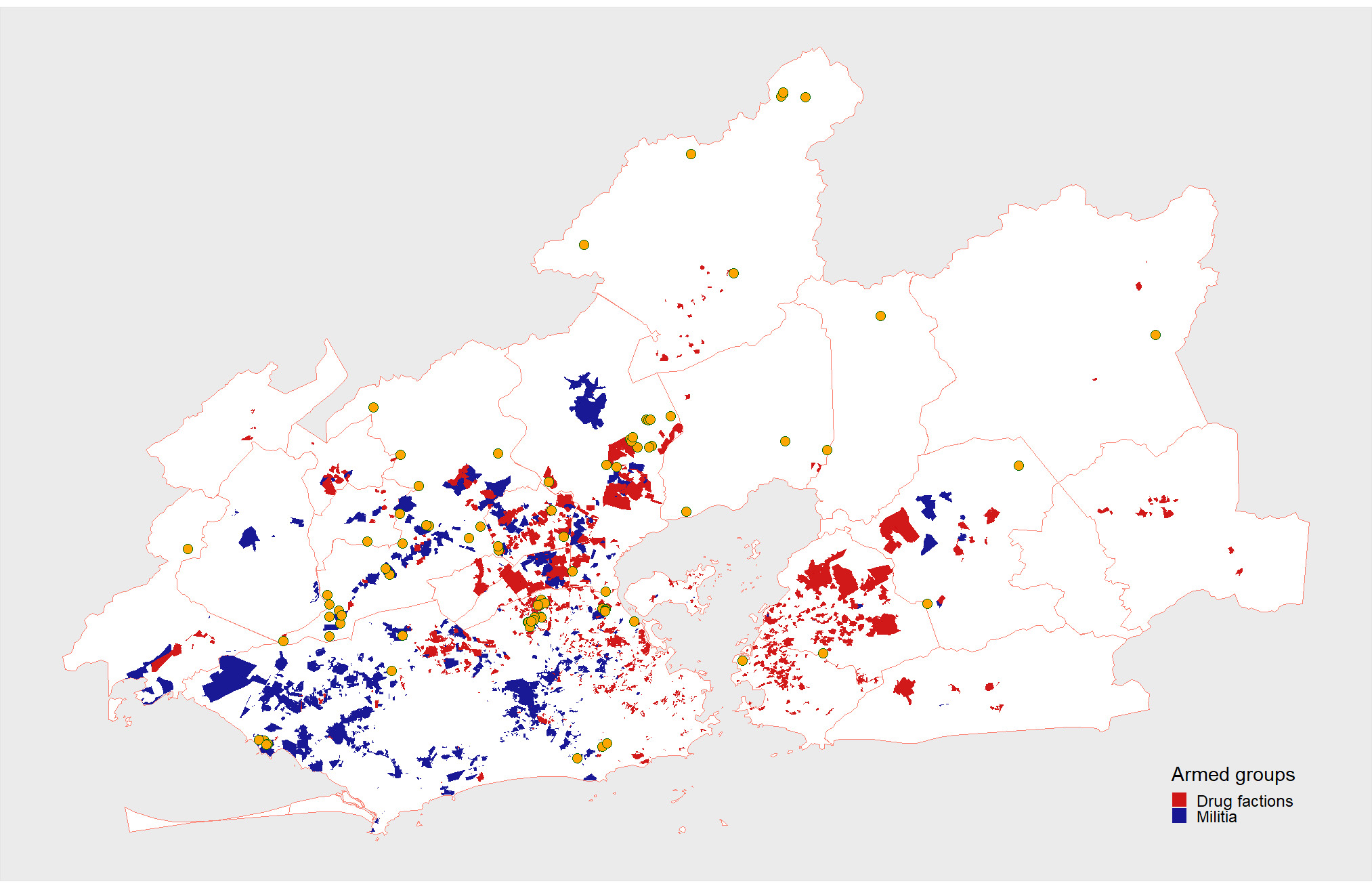 Abb. 2 Wahllokale mit hoher Stimmenkonzentration in der MRRJ bei den Kommunalwahlen 2020 (Quelle: eigene tabellarische Darstellung basierend auf Daten der TSE).