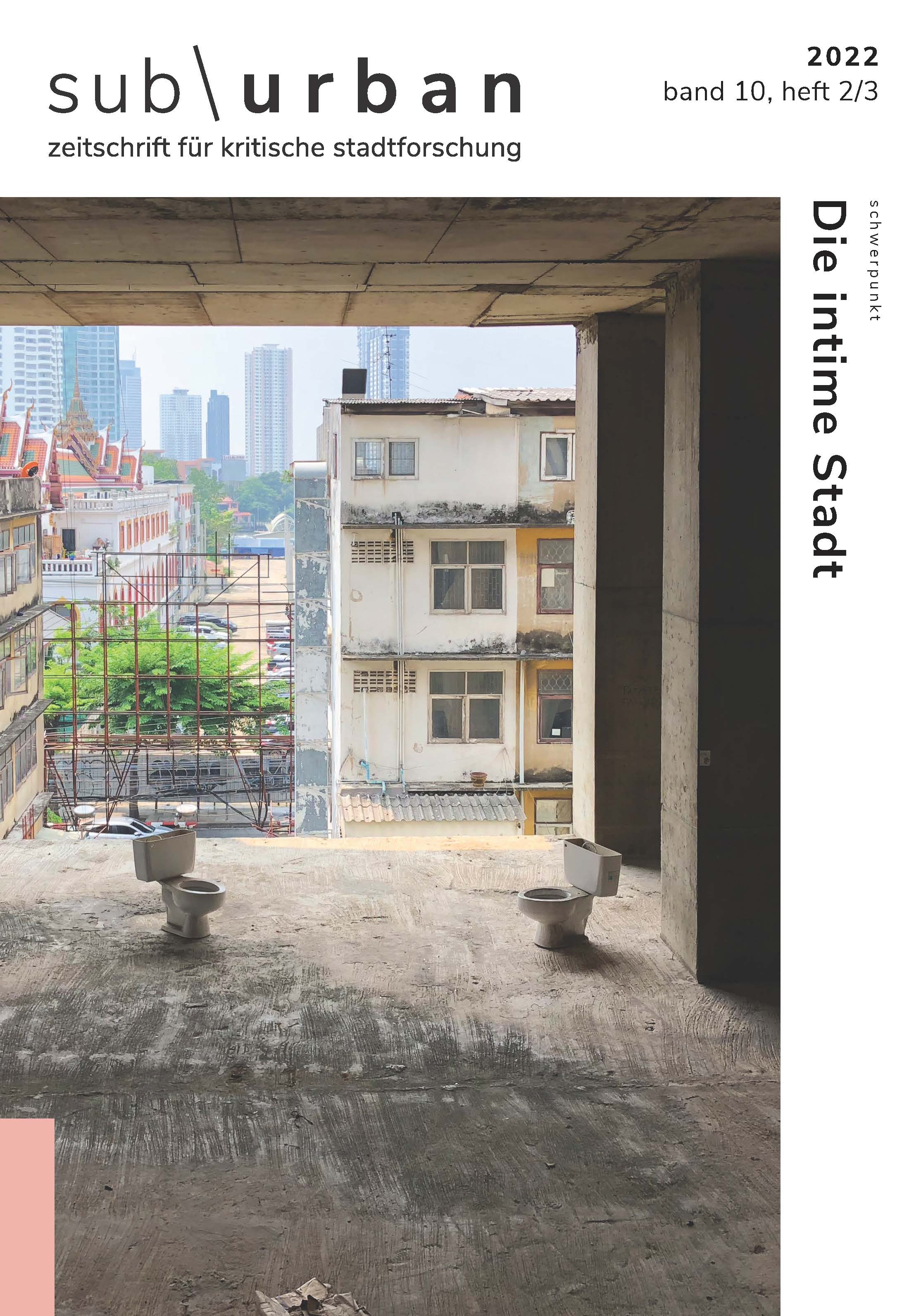 Heftcover Titelbild:  (Bd. 10 Nr. 2/3 (2022): Die intime Stadt – Kulturen queerer Verbindung)